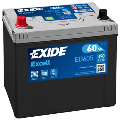 Autobaterie EXIDE Excell 60Ah, 12V, EB605 (EB605)